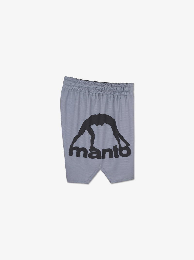 MANTO LOGO DUAL FIGHT SHORTS-grey